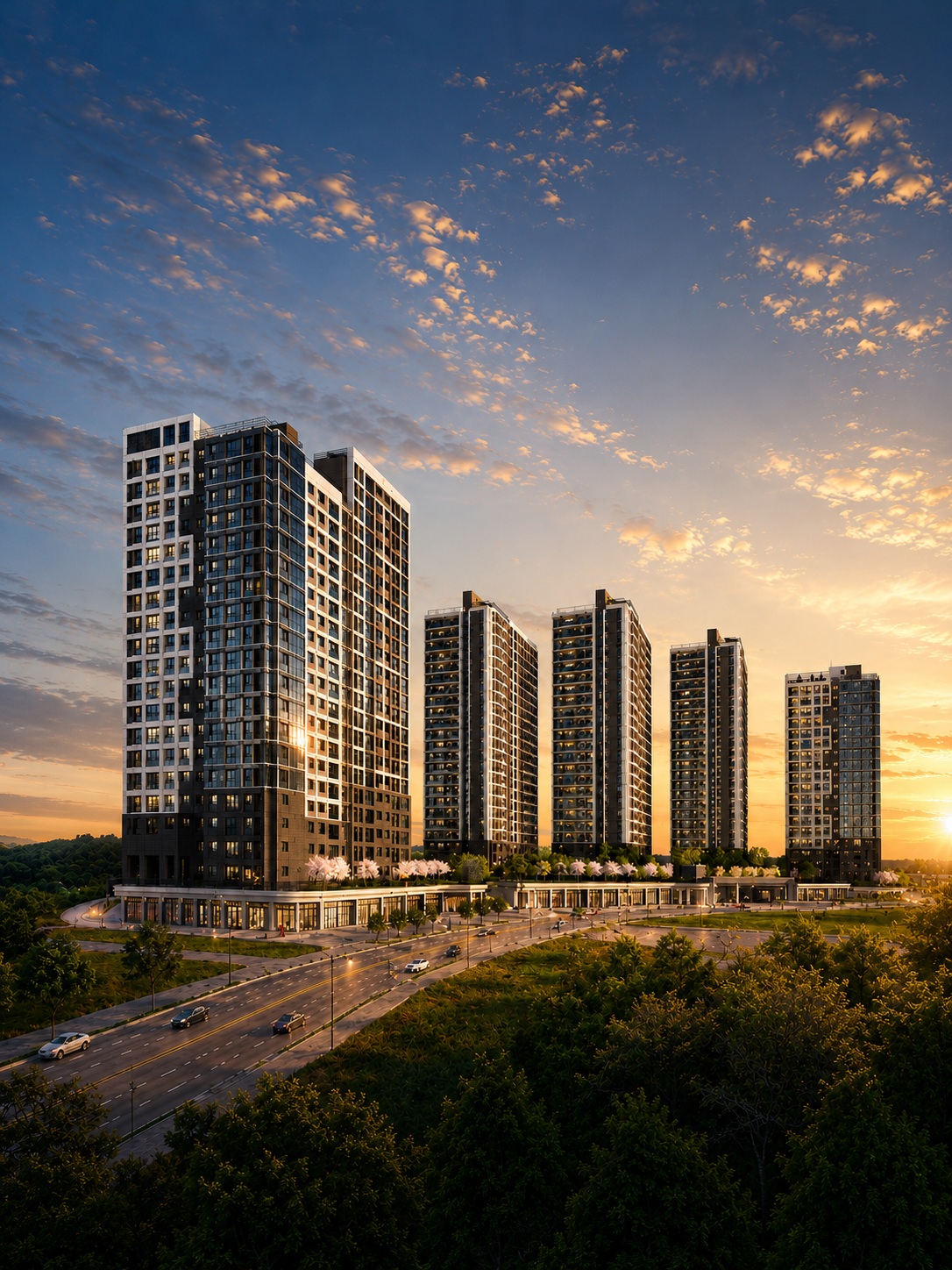 고덕 수자인풍경채 조감도