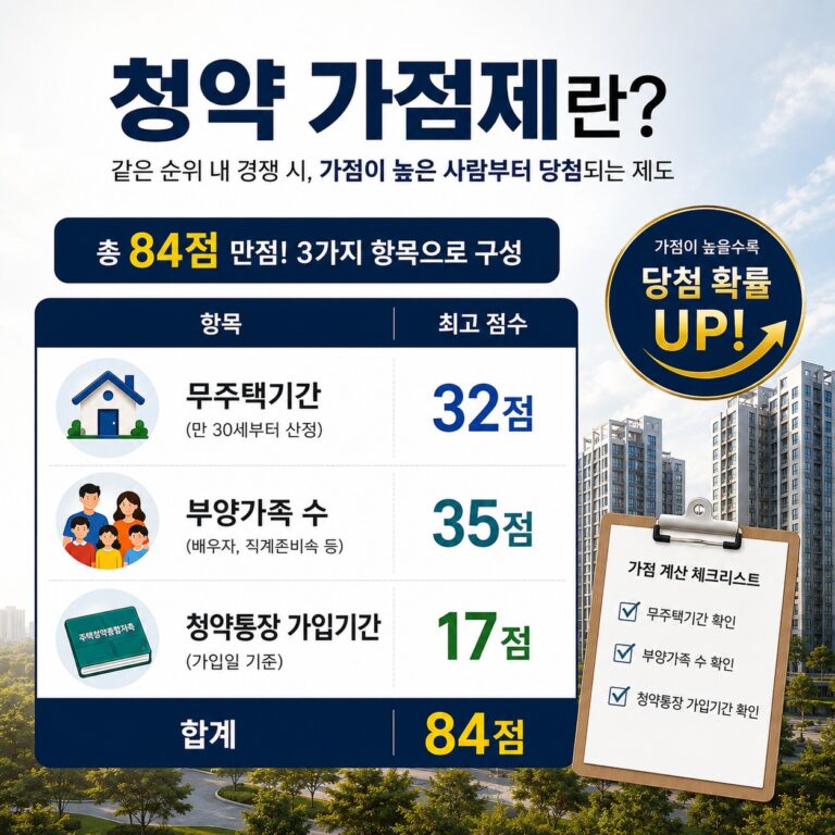 2026 청약 가점 계산법