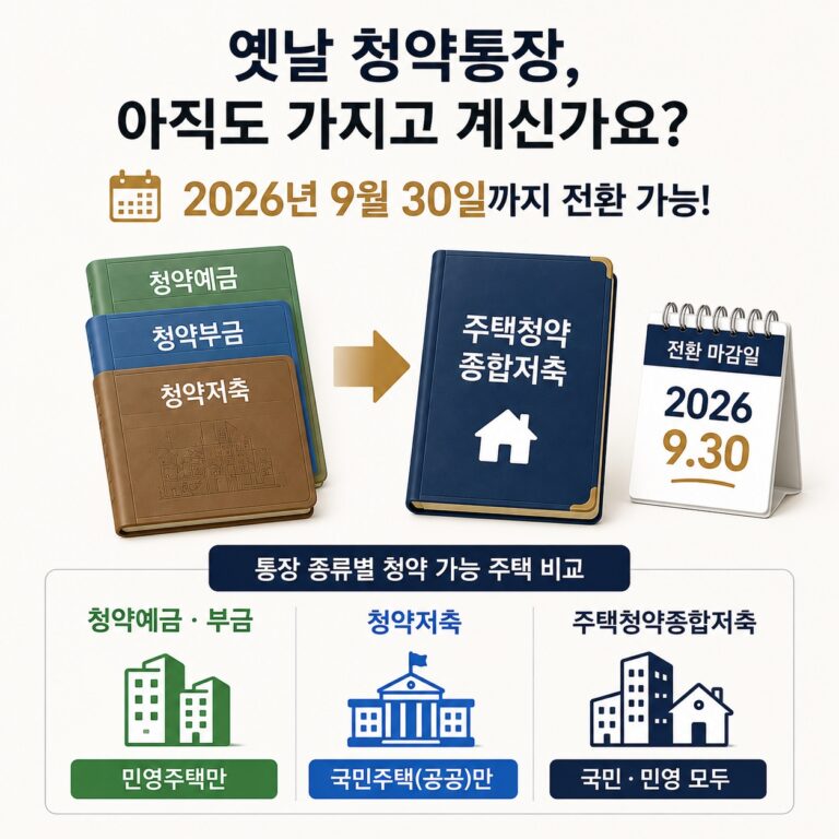 주택청약종합저축 전환