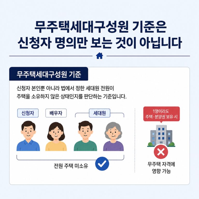 무주택세대구성원 기준과 기본 판정 원칙