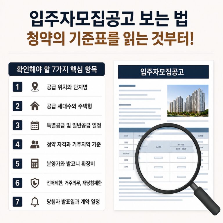 입주자모집공고 보는 법 개요