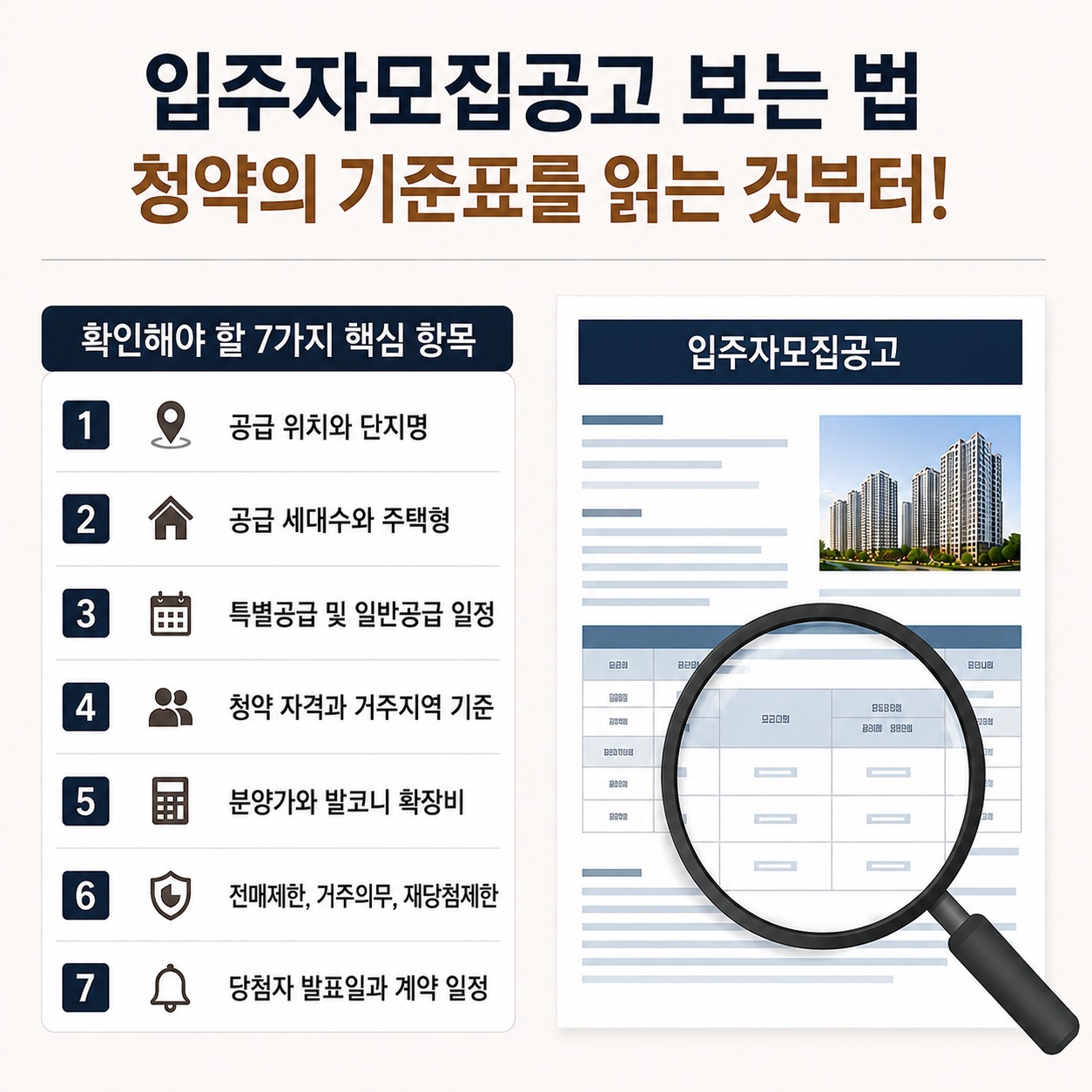 입주자모집공고 보는 법 개요