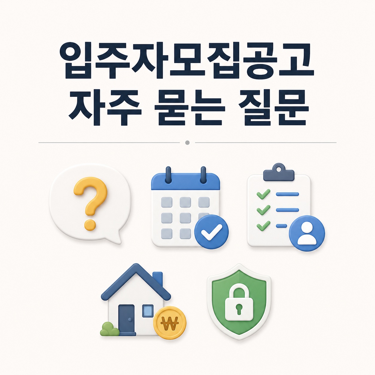 입주자모집공고 자주 묻는 질문 정리