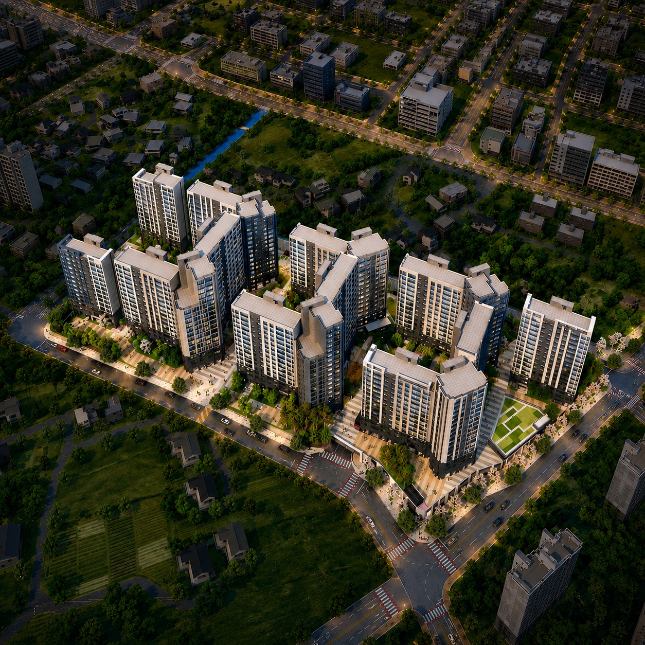 울산 두산위브 더센트럴 단지 조감도